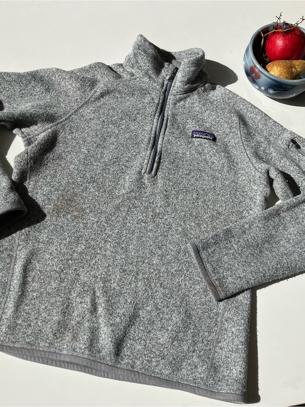 Patagonia women's Heather Gray Half-Zip Fleece Pullover